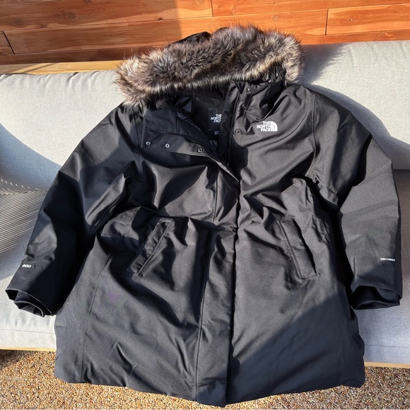 THE NORTH FACE 💅❄️ Arctic Women's Black 600 Down Parka Coat Plus Size 2X 3X - Picture 2 of 16